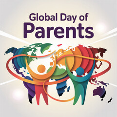 Fototapeta premium Global day of parents celebration world family