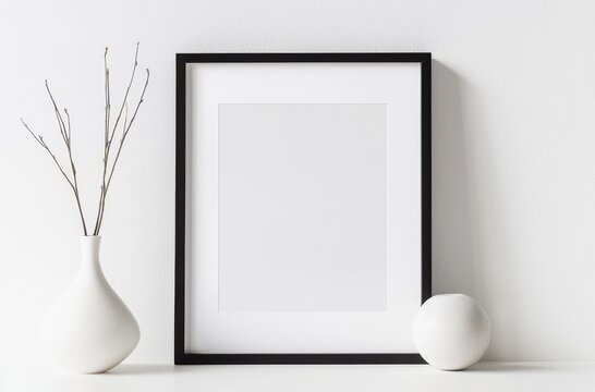 Stylish landscape frame mock-up for 8x10 inch images with mat inclusion.