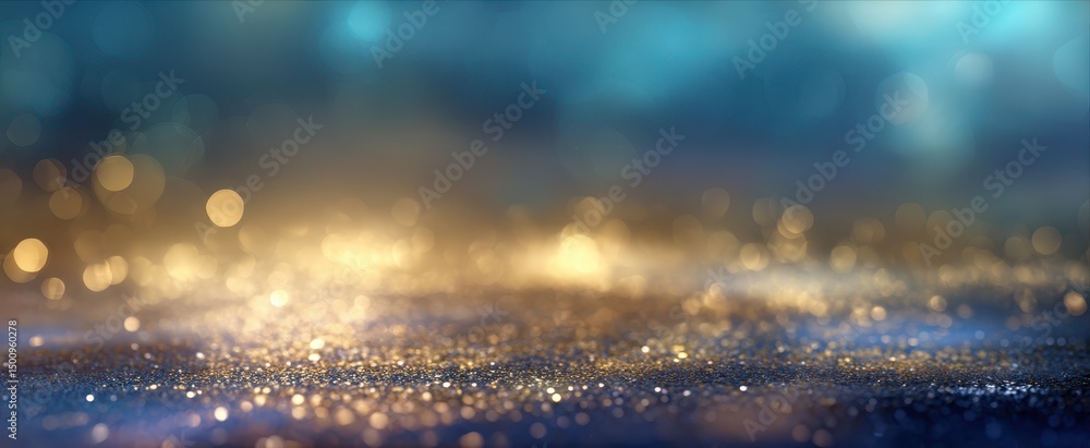 Poster the enchanting shimmer of glittering bokeh in a colorful abstract background.