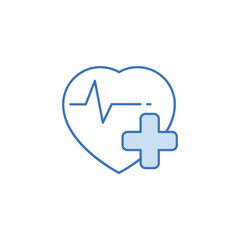 Healthy Heart icon design with white background stock illustration
