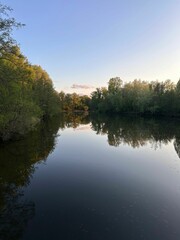 A river with trees on both sides