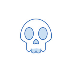 Skull icon design with white background stock illustration