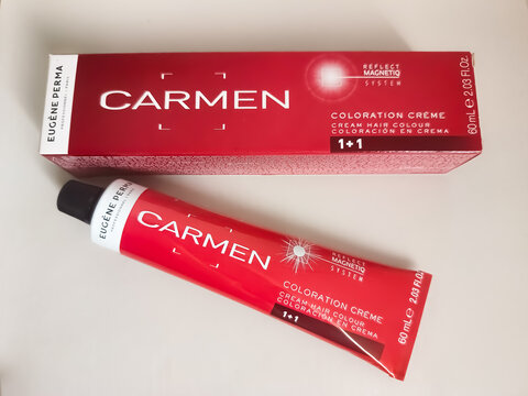 Eugene perma carmen professional hair dye box and tube