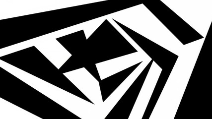 Futuristic Geometric Interface with Abstract Shapes