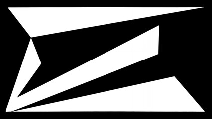 Futuristic Geometric Interface with Abstract Shapes