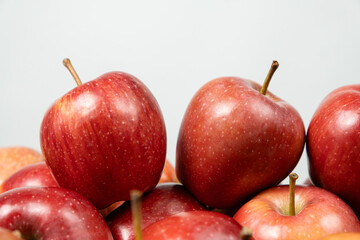 Juicy Red Organic Apples. Healthy Fresh Fruits