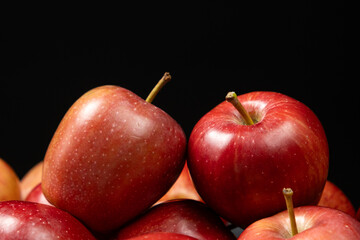 Juicy Red Organic Apples. Healthy Fresh Fruits