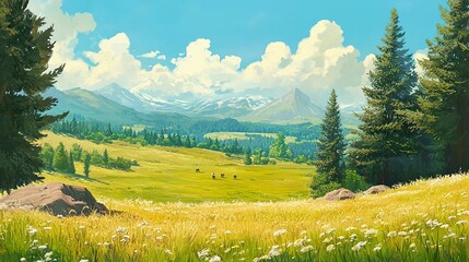 summer landscape in the mountains