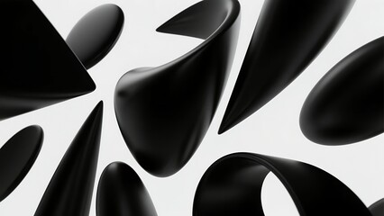 Futuristic Geometric Interface with Abstract Shapes