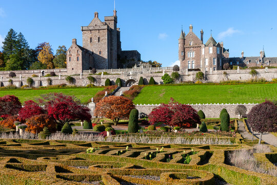 Drummond Castle and Gardens near Crieff in Perthshire, Scotland