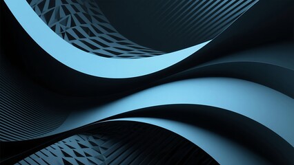Futuristic Geometric Interface with Abstract Shapes