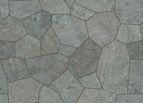 seamless flagstone rubble gray stone texture pattern	