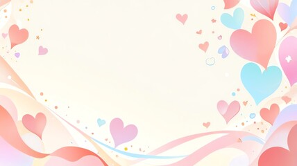Pastel Hearts: A Romantic Whimsical Background