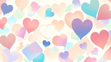Pastel Hearts: A Romantic and Dreamy Background