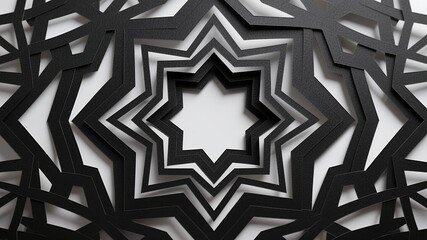 Futuristic Geometric Interface with Abstract Shapes