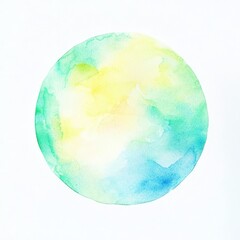 Beautiful watercolor art illustration featuring vibrant circular shapes.