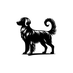 vector illustration of a dog silhouette 