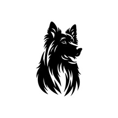 vector illustration of a dog's head