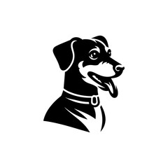 vector illustration of a dog head