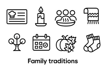Family traditions and festive symbols for celebration and gatherings