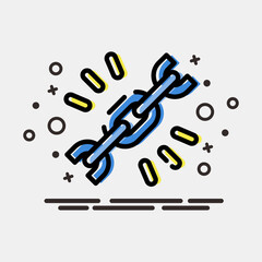 Icon url. Internet network elements. Icon in MBE style.