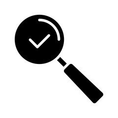 Checklist Magnifier Icon In Trendy Design Vector, Editable Stroke on white background