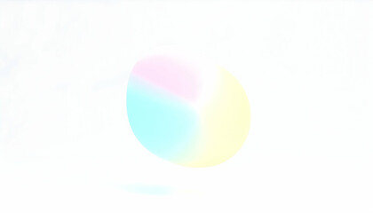 Pastel Abstract Sphere on White Background
