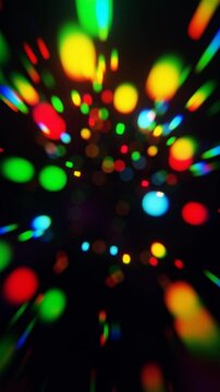 a colorful light is shining brightly on a black background