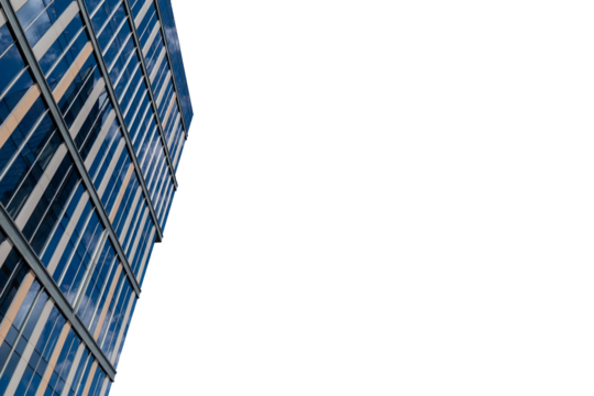 Modern glass skyscraper. Isolated object