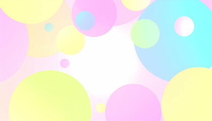 Pastel Circles Abstract Background Soft Colors Bright Shapes