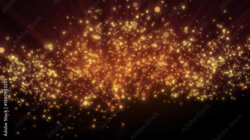 Wall mural abstract fantasy background shiny particles dust rays and energy flow loop