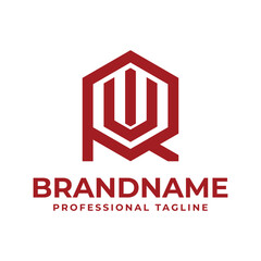 Letters RUI Hexagon Logo, for RUI, RIU, URI, UIR, IRU, IUR initials