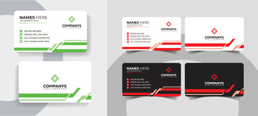 Clean and Modern Business Card Template with Creative Elements. Elegant and Creative Business Card Template for Corporate and Personal Branding.