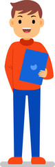cute graphic designer profession character