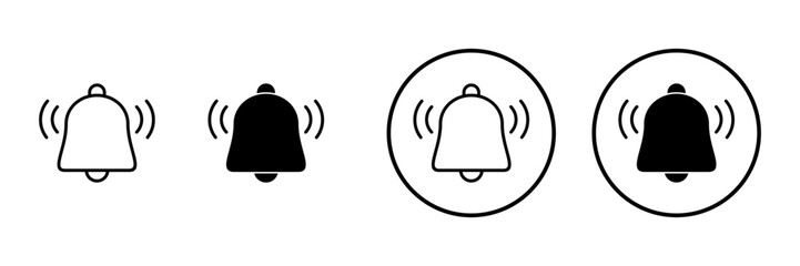 Bell icon vector. Notification sign and symbol for web site design