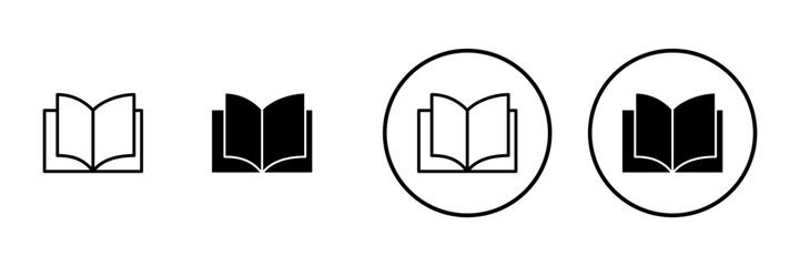 Book icon vector. open book sign and symbol. ebook icon