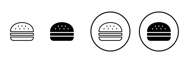 Burger icon vector. burger sign and symbol. hamburger