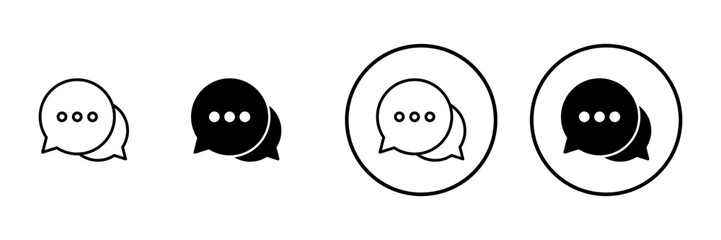 Chat icon vector. speech bubble sign and symbol. comment icon. message