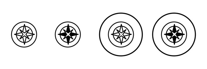 Compass icon vector. arrow compass icon sign and symbol