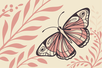 AI Generated. AI Generative. Butterfly watercolor draw paint texture decoration background poster design. Art sketch color nature pattern. Graphic Art