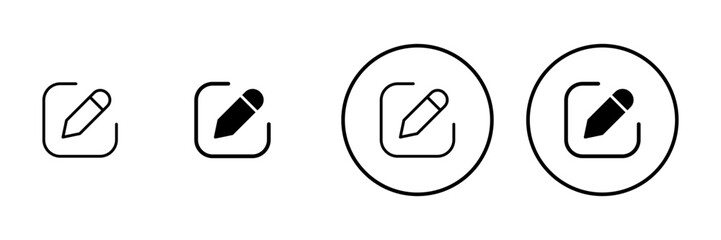 Edit icon vector. edit document sign and symbol. edit text icon. pencil. sign up