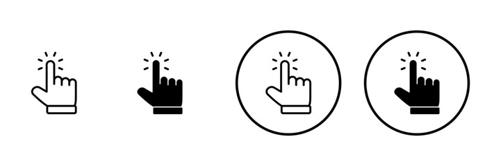 Hand cursor icon vector. cursor sign and symbol. hand cursor icon clik