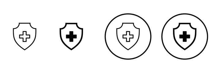 Obraz premium Health insurance icon vector. Insurance health document sign and symbol