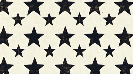 Fototapeta premium Pattern with uniform five-pointed stars, perfect for smooth visual flow in textile printing, web design, or children’s products.