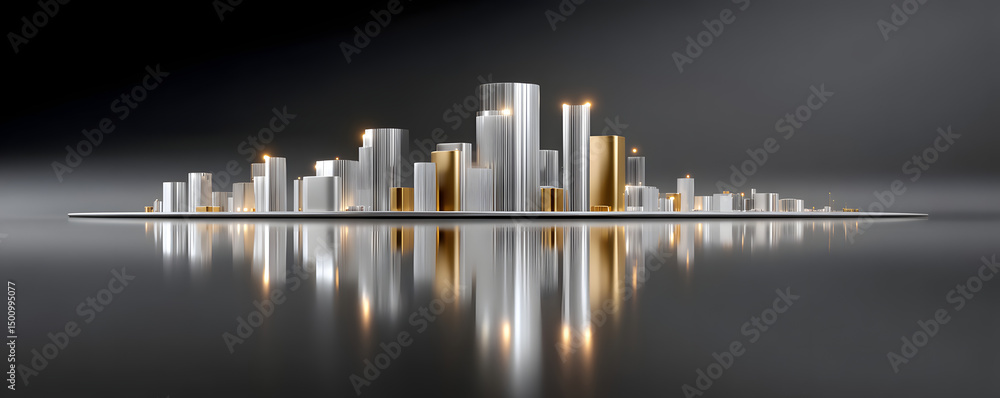 Poster abstract background with reflection