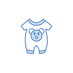 Baby Clothes icon design with white background stock illustration