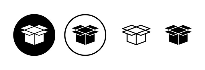 Box icon logo design. box sign and symbol, parcel, package