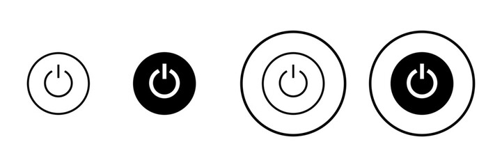 Power icon vector. Power Switch sign and symbol. Electric power