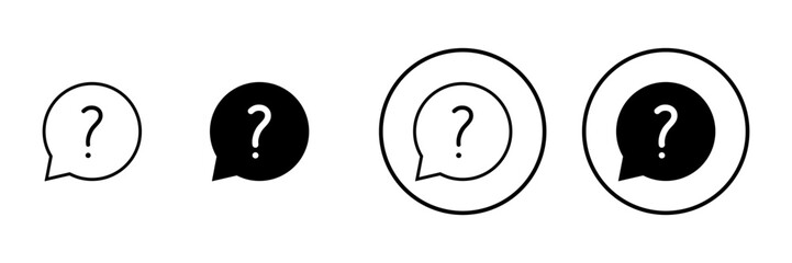 Question icon vector. question mark sign and symbol
