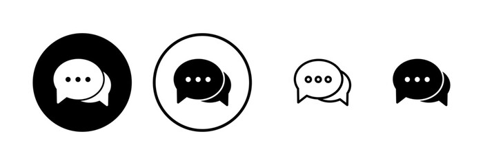 Chat icon logo design. speech bubble sign and symbol. comment icon. message